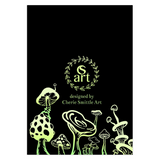 luna moth greeting card, luna moth card, mushroom greeting card, mushroom card, crescent moon greeting card, crescent moon card, scandinavian dotwork card, scandinavian dotwork greeting card, fair isle pattern card, fair isle pattern greeting card, feminine dotwork card, feminine dotwork greeting card