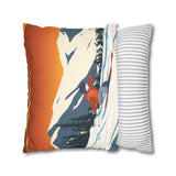 Ski Country Indoor Faux Suede Square Pillow Case