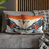 Ski Country Indoor Faux Suede Square Pillow Case