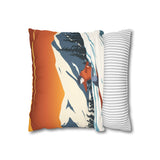Ski Country Indoor Faux Suede Square Pillow Case
