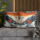Ski Country Indoor Faux Suede Square Pillow Case