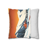 Ski Country Indoor Faux Suede Square Pillow Case