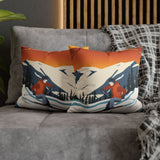 Ski Country Indoor Faux Suede Square Pillow Case