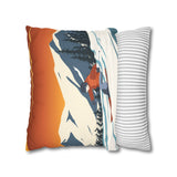 Ski Country Indoor Faux Suede Square Pillow Case