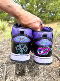 Custom Nike dunks shoes, custom shoes, custom sneakers, wearable art, Pokemon shoes, Louis Vuitton shoes