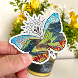 butterfly sticker, butterfly decal, mountain sticker, colorado sticker, flower sticker, floral sticker, Feminine dotwork tattoo sticker, fair isle sticker, Iceland sticker, Scandinavian sticker, moth sticker, paintbrush sticker, sunflower sticker, paintbrush flower sticker, daisy sticker, butterfly silhouette