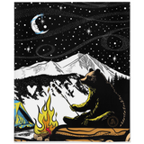bear roasting marshmallow blanket, bear roasting marshmallows blanket, bear camping blanket, bear camping blanket, campfire blanket, man in the moon blanket, man in the moon with ribbon smiling blanket, motivational quote blanket, adventure quote blanket, campfire quote blanket, colorado mountains blanket, spanish peaks mountain blanket
bear roasting marshmallows throw, bear roasting marshmallows silhouette throw, bear camping throw, campfire throw,  man in the moon throw, motivational quote throw