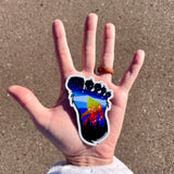 Colorado flag sticker, yeti sticker, Sasquatch sticker, Bigfoot sticker, big foot sticker, Bigfoot slap, big foot slap, yeti slap, squatch sticker, squatch slap, glitter sticker, glitter big foot sticker