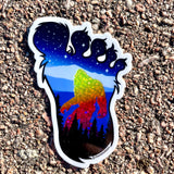Colorado flag sticker, yeti sticker, Sasquatch sticker, Bigfoot sticker, big foot sticker, Bigfoot slap, big foot slap, yeti slap, squatch sticker, squatch slap, glitter sticker, glitter big foot sticker