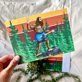 big foot greeting card, sasquatch greeting card, yeti greeting card, bigfoot greeting card, big foot peace sign greeting card, sasquatch peace sign greeting card, yeti greeting card, bigfoot greeting card, big foot guitar greeting card, sasquatch guitar greeting card, yeti guitar greeting card, bigfoot guitar greeting card,