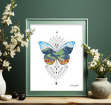 butterfly drawing, butterfly illustration, butterfly art, mountain drawing, mountain illustration, mountain art, colorado mountain drawing, colorado mountain illustration, colorado mountain art, twin lakes colorado drawing, twin lakes colorado illustration, twin lakes colorado art, leadville colorado drawing, leadville colorado illustration, leadville colorado art,  Feminine dotwork tattoo, fair isle dotwork tattoo, Scandinavian dot tattoo, simple dotwork tattoo