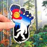 Colorado flag Bigfoot sticker, colorado flag big foot sticker, colorado flag yeti sticker, colorado flag Sasquatch sticker, Colorado flag sticker, yeti sticker, Sasquatch sticker, Bigfoot sticker, big foot sticker, Bigfoot slap, big foot slap, yeti slap