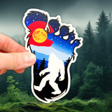 Colorado flag Bigfoot sticker, colorado flag big foot sticker, colorado flag yeti sticker, colorado flag Sasquatch sticker, Colorado flag sticker, yeti sticker, Sasquatch sticker, Bigfoot sticker, big foot sticker, Bigfoot slap, big foot slap, yeti slap