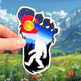 Colorado flag Bigfoot sticker, colorado flag big foot sticker, colorado flag yeti sticker, colorado flag Sasquatch sticker, Colorado flag sticker, yeti sticker, Sasquatch sticker, Bigfoot sticker, big foot sticker, Bigfoot slap, big foot slap, yeti slap
