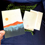 Colorado Mountain greeting card, CO Mountain greeting card, Colorado Mountain card, Colorado greeting card, topographic greeting card, topo card, Colorado card, Mountain card, Fall Colors card, mountain greeting card, fall greeting card, autumn greeting card, thanksgiving greeting card, thanksgiving card