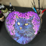 custom handbag, custom painted handbag, custom hand painted handbag, hand-painted handbag, handpainted handbag, custom purse, custom painted purse, custom hand painted purse, hand-painted purse, handpainted purse, cat purse, cat handbag, cat heart purse, cat heart handbag, custom heart purse, custom heart shaped purse