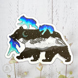 momma bear galaxy sticker, momma bear slap, momma bear decal, mother bear sticker, mother bear slap, mother bear decal, baby bear galaxy sticker, bear cub slap, bear cub decal, colorado mountains sticker, colorado mountains slap, colorado mountains decal, colorado sticker, colorado decal, galaxy sticker, constellation sticker