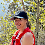 Elevation Addict Hat with Colorful Aspen art under the bill; Are you an elevation addict? This hat is for you, line art telluride hat, colorful aspen stand, aspen hat, colorado rockies hat, line art mountain hat, colorado hat, mountain trucker hat, colorado trucker hat, line art trucker hat
