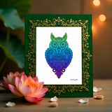 Meet Miss Priscilla WizeAz.  This owl is a smart ass, wise ass, smarty pants.  Owl with henna art, owl with mandala art, hidden star art, owl silhouette drawing, owl lover, owl art, owl drawing, mandala drawing, mandala art