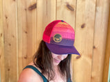 colorado flag hat, colorado flag trucker hat, mt. evans hat, mount evans trucker hat,  contour lines hat, colorado mountains hat, colorado mountains trucker hat, idaho springs colorado hat, idaho springs colorado trucker hat, mountain hat, mountain trucker hat, mountain and river hat, mountain and river trucker hat, colorado sunrise hat, colorado sunset hat, ccolorado sunrise trucker hat, colorado sunset trucker hat