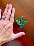 luna moth sticker, luna moth slap, luna moth decal, mushroom sticker, mushroom slap, mushroom decal, luna moth bumper sticker, colorado sticker, colorado slap, colorado decal, crescent moon sticker, crescent moon slap, crescent moon decal, holographic luna moth sticker, holographic luna moth slap, holographic luna moth decal