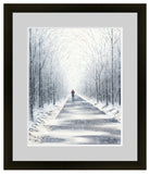 runner in snow painting, winter trail run art, snow covered forest runner, running wall art, athlete in snow illustration, snowy trail artwork, forest running print, inspirational running art, winter sports decor, magical winter run painting, snowy landscape runner art, cold weather training art, runner silhouette in snow, outdoor fitness wall decor, snowy forest scene with runner