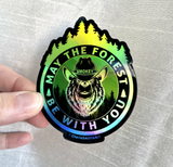 Smokey the Bear sticker, smokey sticker, funny smokey the bear sticker, star wars sticker, Smokey the Bear decal, smokey decal, funny smokey the bear decal, star wars decal, save the trees decal, save environment decal, holographic sticker, holographic smokey the bear sticker, holographic star wars sticker, star wars day sticker, nature sticker