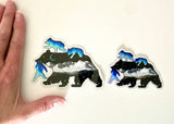 momma bear galaxy sticker, momma bear slap, momma bear decal, mother bear sticker, mother bear slap, mother bear decal, baby bear galaxy sticker, bear cub slap, bear cub decal, colorado mountains sticker, colorado mountains slap, colorado mountains decal, colorado sticker, colorado decal, galaxy sticker, constellation sticker