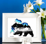 momma bear galaxy, momma bear print, momma bear drawing, momma bear illustration, mother bear photo, mother bear print, mother bear drawing, mother bear illustration, baby bear galaxy, bear cub print, bear cub drawing, bear cub illustration, baby bear photo, baby bear print, baby bear drawing, baby bear illustration, colorado mountains illustration,  colorado mountains print, colorado mountains drawing, colorado mountains illustration, colorado art, colorado drawing