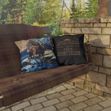 bigfoot riding moose pillow, yeti riding moose pillow, Sasquatch riding moose pillow, Squatch riding moose pillow, bigfoot pillow, yeti pillow, sasquatch pillow, squatch pillow, bigfoot peace sign pillow, yeti peace sign pillow, sasquatch peace sign pillow, squatch peace sign pillow, moose pillow, mountain pillow, mountain and river pillow, snowy mountain pillow, colorado pillow, bigfoot wearing sunglasses pillow, yeti wearing sunglasses pillow, funny bigfoot pillow, funny moose pillow