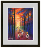 indian art, indian artwork, native american indian artwork, paint horses drawing, painted horses art, hunting party art, native american indian drawing, sunrise art, sunset art, warparty drawing, war party art, native american indian chief drawing, colorado artist, colorado art, colorado artwork, indigenous artwork