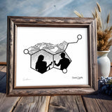 Serotonin Chemical Formula Print, Serotonin Chemical Molecule Artwork, Serotonin Chemical Symbol Drawing, Serotonin Chemical Chemistry Illustration, Serotonin chemical makeup drawing, Serotonin chemical structure drawing, Serotonin tattoo, Serotonin drawing, wine drawing, couple toasting wine drawing, couple drawing, line art mountain, telluride mountain drawing, telluride drawing, colorado mountain drawing