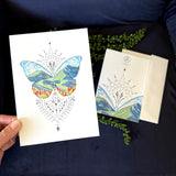 butterfly card, butterfly greeting card, mountain card, mountain greeting card, colorado mountain card, colorado mountain greeting card, twin lakes colorado card, twin lakes colorado greeting card, leadville colorado card, leadville colorado greeting card, Feminine dotwork card, fair isle dotwork greeting card, Scandinavian dot card, simple dotwork greeting card