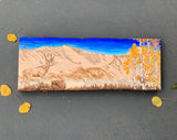 pyrography art : wood burned mule deer, pyrography mule deer, wood burned aspen trees, pyrography aspen trees, wood burned mountain, pyrography mountain, hand painted aspen trees