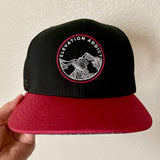 Purple Elevation Addict Hat; Are you an elevation addict?  This hat is for you, line art telluride hat, line art colorado flowers, colorado rockies hat, mountain hat, colorado hat, mountain trucker hat, colorado trucker hat, line art trucker hat