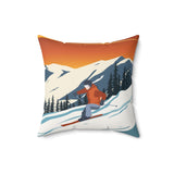 Colorado Mountain pillow, CO Mountain Pillow case, Colorado Mountain pillow cover, Ski pillow cover, Skiing pillow cover, Skier pillow cover, Mountain pillow cover, Mountain pillow case, Mountain pillow, forest pillow cover, forest pillow case, forest pillow
