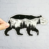 Bearing it in Colorado Sticker, bear sticker, mountain sticker, colorado mountain sticker, bear silhouette sticker, bear car sticker, bear bumper sticker, bear laptop sticker, bear computer sticker, bear vinyl sticker