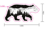 Bearing it in Colorado Sticker, bear sticker, mountain sticker, colorado mountain sticker, bear silhouette sticker, bear car sticker, bear bumper sticker, bear laptop sticker, bear computer sticker, bear vinyl sticker