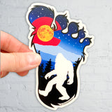 Colorado flag Bigfoot sticker, colorado flag big foot sticker, colorado flag yeti sticker, colorado flag Sasquatch sticker, Colorado flag sticker, yeti sticker, Sasquatch sticker, Bigfoot sticker, big foot sticker, Bigfoot slap, big foot slap, yeti slap