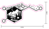 Dopamine Chemical Formula Sticker, Dopamine Chemical Molecule Sticker, Dopamine Chemical Symbol Sticker, Dopamine Chemical Chemistry Sticker, Dopamine sticker, camping sticker, mountain sticker, flying birds sticker, campfire sticker, chemical makeup sticker
