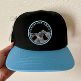 Purple Elevation Addict Hat; Are you an elevation addict?  This hat is for you, line art telluride hat, line art colorado flowers, colorado rockies hat, mountain hat, colorado hat, mountain trucker hat, colorado trucker hat, line art trucker hat