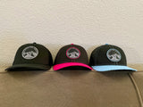 Elevation Addict Hat with Colorful Aspen art under the bill; Are you an elevation addict? This hat is for you, line art telluride hat, colorful aspen stand, aspen hat, colorado rockies hat, line art mountain hat, colorado hat, mountain trucker hat, colorado trucker hat, line art trucker hat