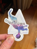 elephant sticker, yoga elephant sticker, elephant yoga sticker, yoga sticker, warrior 3 sticker, warrior III sticker, k2 sticker, mountain sticker, world sticker, tattoo sticker, mandala sticker, snowflake sticker, dancing elephant sticker, acrobat elephant sticker, gymnastics elephant sticker, elephant pose sticker, elephant on ball sticker, triangle sticker, circle sticker, die cut sticker
