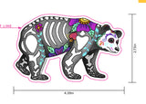 Bear Bones : Day of the Dead Bear sticker, candy skull bear sticker, sugar skull bear sticker, santa muerte bear sticker, Dia de Muertos soportar sticker, Dia de Muertos bear sticker, bear decal, bear laptop sticker, bear bumper sticker,