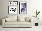 Buffalo drawing, bison with the Grand Teton mountain range inside. Can you find the big dipper? colorado artist, colorado art, colorado artwork, montana art, tetons drawing, buffalo silhouette drawing, bison silhouette art, buffalo art, bison art, buffalo artwork, bison artwork, black and white buffalo art, black and white buffalo artwork, black and white buffalo drawing