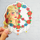 Peace Sign sticker, floral peace sign sticker, Peace Sign drawing, floral peace sign art, Peace Sign, floral peace sign drawing, American traditional peace sticker, traditional style hippy sticker, floral peace sign sticker, hippy sticker