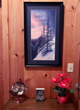 berthoud pass art, arapahoe forest art, snowy mountain painting, colorado sunset painting, colorado sunrise art, fine art print, colorado art, colorado artist, colorado artwork, colorado winter art, evergreen trees drawing