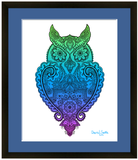 Meet Miss Priscilla WizeAz.  This owl is a smart ass, wise ass, smarty pants.  Owl with henna art, owl with mandala art, hidden star art, owl silhouette drawing, owl lover, owl art, owl drawing, mandala drawing, mandala art