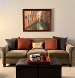 Venice canal painting, Venice Italy wall art, Venetian architecture artwork, romantic European cityscape, Italy travel art print, canal scene painting, Venice summer artwork, peaceful waterway painting, Italian architecture art, framed Venice art print, romantic travel art, old world charm painting, European canal wall decor, serene Venice painting, hand-painted Venice artwork, cityscape fine art print, picturesque Italian scene, romantic bridge artwork, historic Venice canal, August in Venice art
