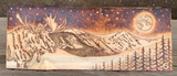 pyrography art : moose and mountain art, full moon art, mountain art, moose art, moose decor, home decor, personalized sign, pyrography moose, wood burned moose, wood burned moon, pyrography moon